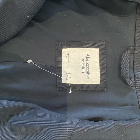 Abercrombie & Fitch Black cropped moto jacket Size S - Picture 3 of 4